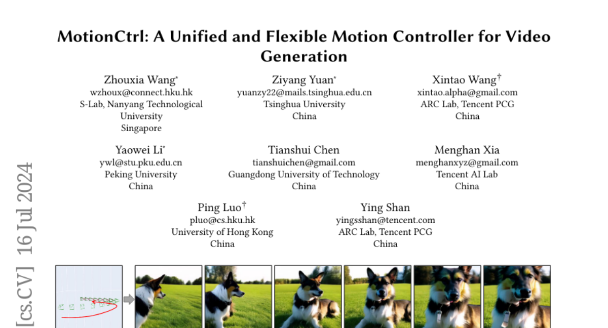 Method overview: Figure 2. MotionCtrl Framework . MotionCtrl extends the Denoising U-Net structure of LVDM with a Camera Motion Control Module (CMCM) and an Object Motion Control Module (OMCM). As illustrated in (b), the CMCM.
