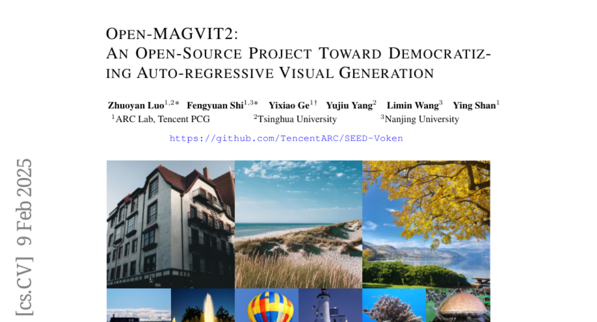 Method overview: Overview of Open-MAGVIT2. There are two crucial stages in Open-MAGVIT2. In Stage I {I} : the image is first encoded by MAGVIT-v2 Encoder and subsequently transformed into bits format by Lookup-Free Quantizer (LFQ)..